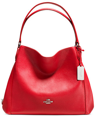 COACH Edie Shoulder Bag 31 in Refined Pebble Leather - Handbags & Accessories - Macy&#39;s