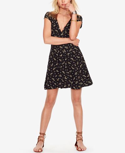 ralph lauren denim supply flare floral dress