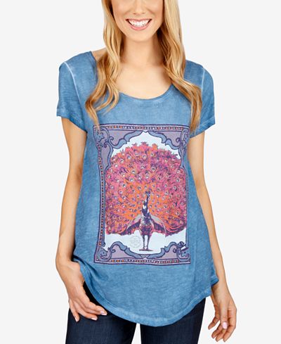 peacock lucky graphic shirt brand