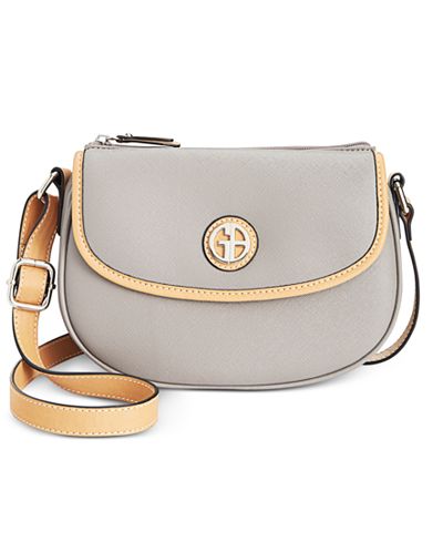 Giani Bernini Saffiano Top Zip Mini Saddle Bag, Only at Macy&#39;s - Handbags & Accessories - Macy&#39;s