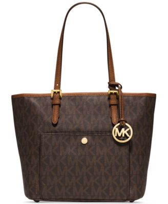 MICHAEL Michael Kors Jet Set Medium Top Zip Snap Pocket Tote