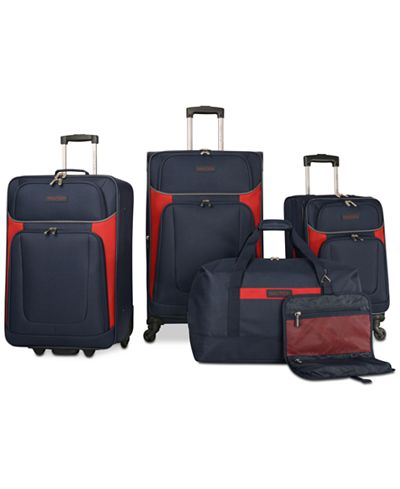 Nautica Oceanview 5 Piece Luggage Set, Only at Macy&#39;s - Luggage Sets - Luggage & Backpacks - Macy&#39;s