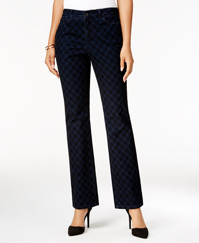 charter club macy jeans flocked lexington petite leg straight