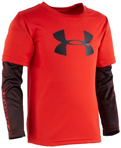 main armour sleeve graphic boys under shirt