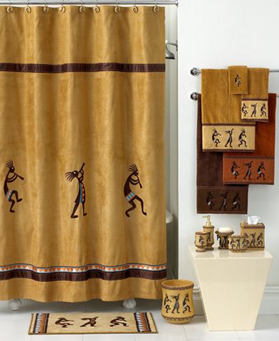 Avanti Bath Accessories Kokopelli Shower Curtain