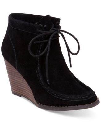 womens lace up wedge boots