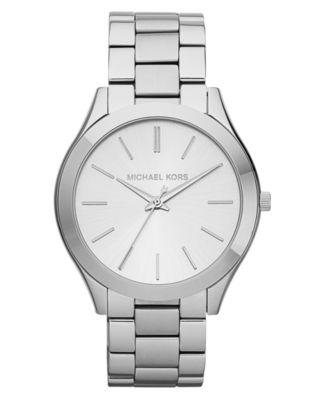 Michael Kors Women&#39;s Slim Runway Stainless Steel Bracelet Watch 42mm MK3178 - Watches - Jewelry ...