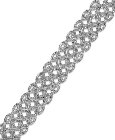 Victoria Townsend Diamond Scroll Bracelet in Silver-Plated Brass (1/2 ct. t.w.)