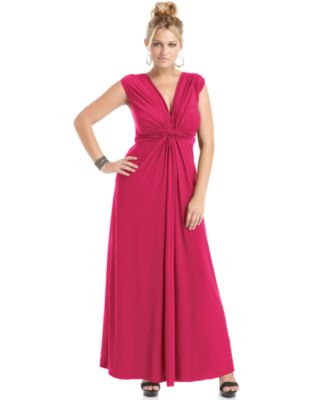 Love Squared Trendy Plus Size Sleeveless Knotted Maxi Dress - Dresses - Plus Sizes - Macy&#39;s