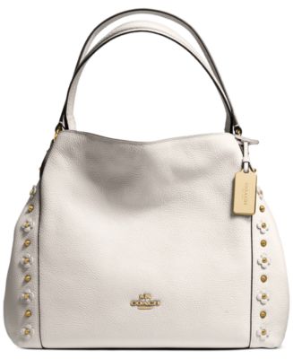 COACH Edie Shoulder Bag 31 in Floral Rivets Leather - Handbags & Accessories - Macy&#39;s