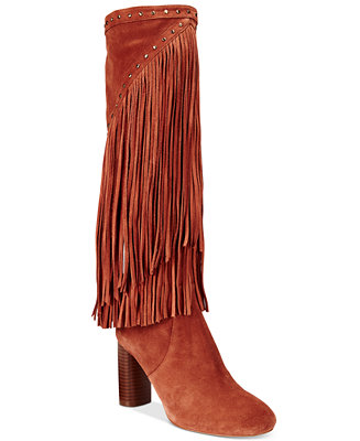INC International Concepts Women&#39;s Tolla Tall Fringe Boots, Only at Macy&#39;s - Boots - Shoes - Macy&#39;s