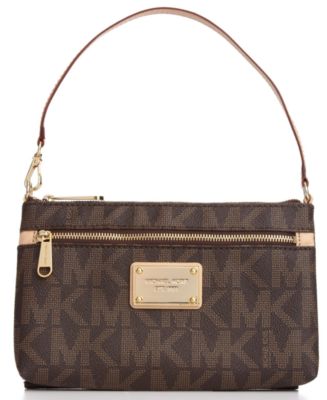 MICHAEL Michael Kors MK Logo Large Wristlet - Handbags & Accessories - Macy&#39;s
