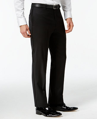 Tommy Hilfiger Black Classic-Fit Tuxedo Pants - Suits & Suit Separates - Men - Macy's