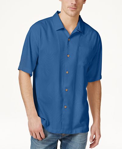 bahama tommy sleeve short shirt macy tiki palms silk exclusive button shirts