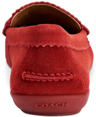coach fur loafers