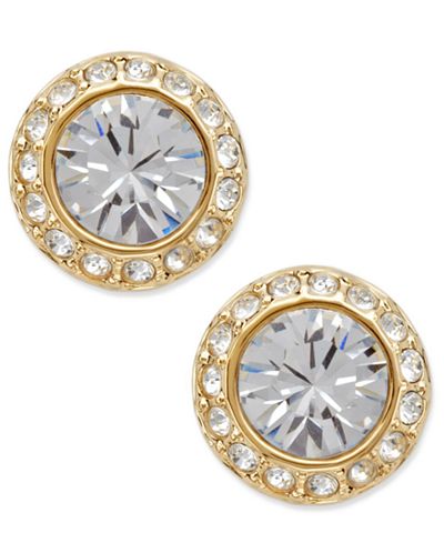 Swarovski circle stud earrings clearance
