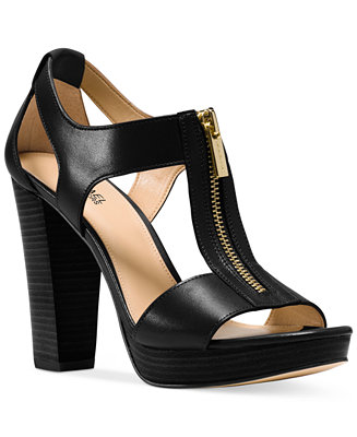 MICHAEL Michael Kors Berkley T-Strap Platform Dress Sandals - Women - Macy&#39;s