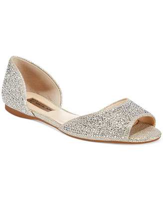 INC International Concepts Women's Elsah Embellished d'Orsay Flats, Only at Macy's - Flats