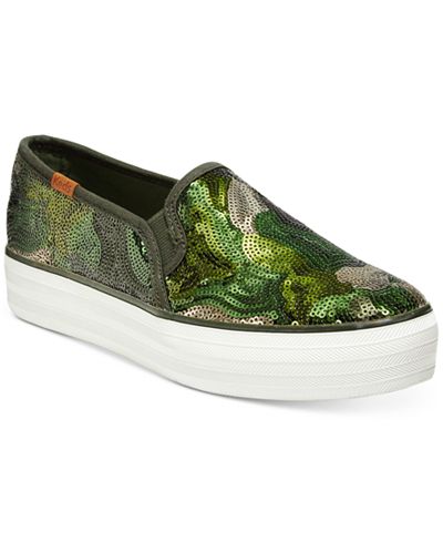 keds triple decker leather slip on