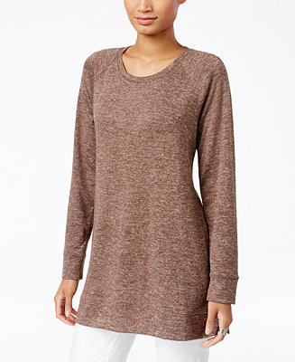 Style & Co. Mélange-Knit Tunic, Only at Macy's - Tops - Women - Macy's