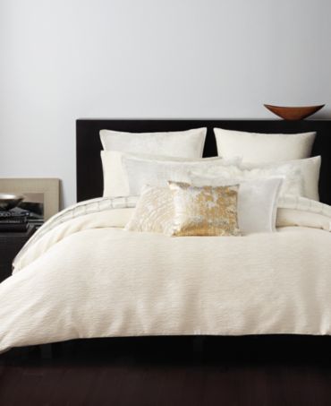 Donna Karan Rhythm Ivory Bedding Collection - Bedding ...