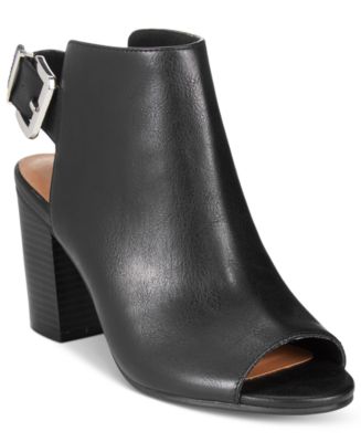 rampage peep toe booties