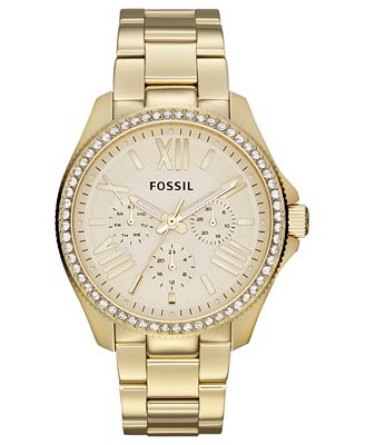 Fossil Women's Cecile Gold-Tone Stainless Steel Bracelet Watch 40mm ...