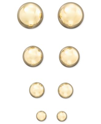 earrings gold ball stud 14k yellow 10mm macy macys