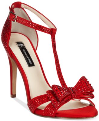 INC International Concepts Women&#39;s Reesie Rhinestone Bow Evening Sandals, Only at Macy&#39;s ...