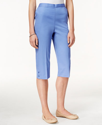 Alfred Dunner Pull-On Cropped Pants - Women - Macy's