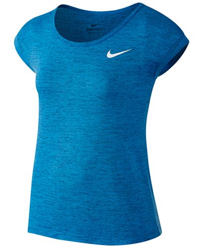 Nike Tight-Fit Logo T-Shirt, Big Girls (7-16) - Shirts & Tees - Kids ...
