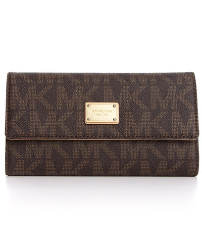 MICHAEL Michael Kors MK Logo Checkbook Wallet - Handbags & Accessories - Macy&#39;s