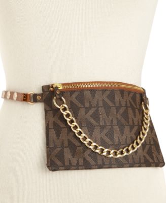 MICHAEL Michael Kors MK Logo Leather Fanny Pack - Handbags & Accessories - Macy&#39;s