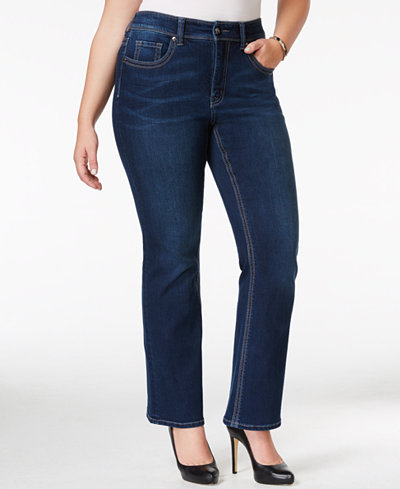 Melissa McCarthy Seven7 Trendy Plus Size Livia Blue Wash Bootcut Jeans ...