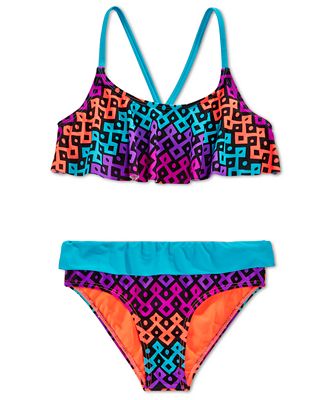 Laguna Girls' 2-Piece Mixed-Print Bikini Swimsuit - Swimwear - Kids ...