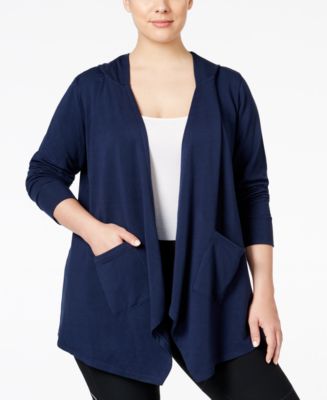 Style & Co. Plus Size Open-Front Hooded Cardigan, Only at Macy's ...