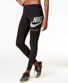 Nike Leggings à logo virgule imprimé Noir Nike Leggings à logo virgule imprimé Noir