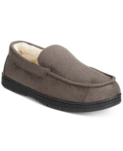 Club Room Men's Faux Suede Slippers, Only at Macy's - All Men's Shoes ...