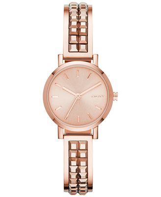 DKNY Women's Soho Rose Gold-Tone Bangle Bracelet Watch 24mm NY2279 ...