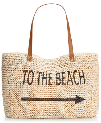 Style & Co. Straw Beach Bag, Only at Macy&#39;s - Handbags & Accessories - Macy&#39;s