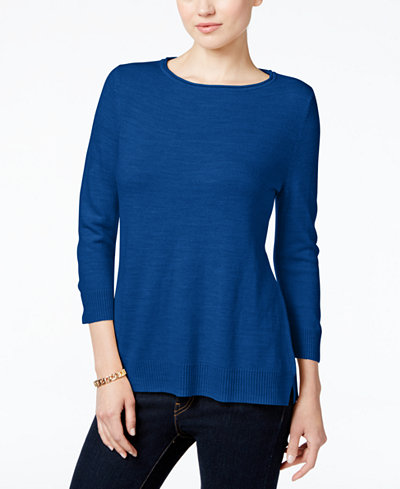 Karen Scott Petite Luxsoft Roll-Neck Sweater, Only at Macy's - Sweaters ...
