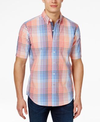 Club Room Men S Plaid Short Sleeve Shirt Only At Macy S Casual   3444413 Fpx.tif