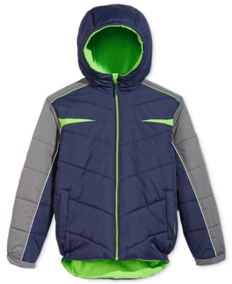 Protection System Boys' Colorblocked Hooded Bubble Jacket
