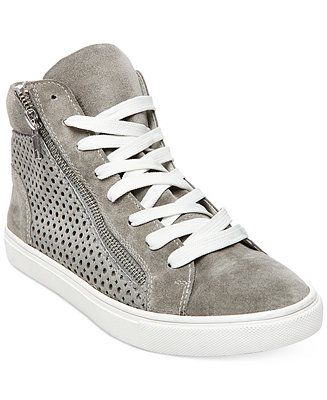 Steve Madden Women's Elyka Lace-Up High-Top Sneakers - Sneakers - Shoes ...