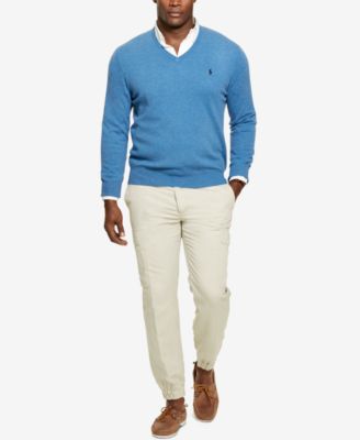 POLO RALPH LAUREN Polo Ralph Lauren Men's Big &amp; Tall Merino Wool V-Neck Sweater