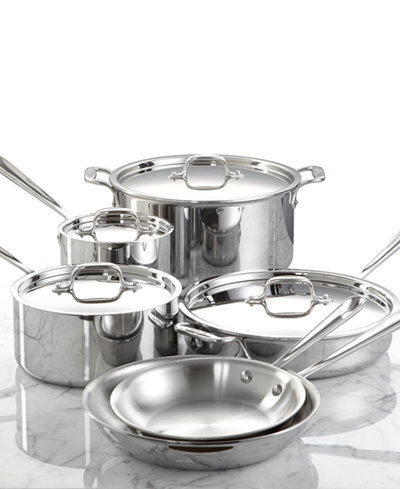 All-Clad Stainless Steel 10 Piece Cookware Set