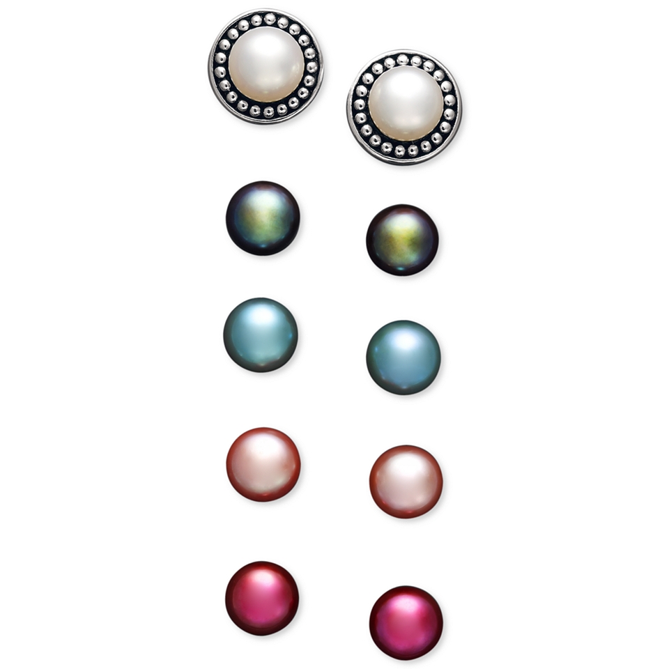 Honora Style Cultured Freshwater Pearl Interchangeable Earrings Set
