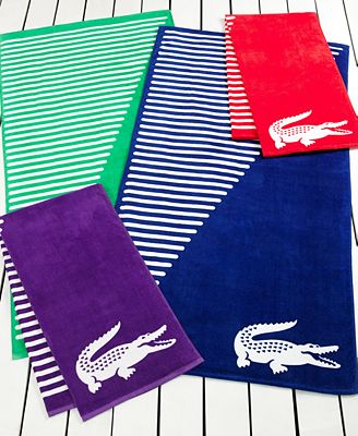 Lacoste Swim Beach Towel - Bath Towels - Bed & Bath - Macy's