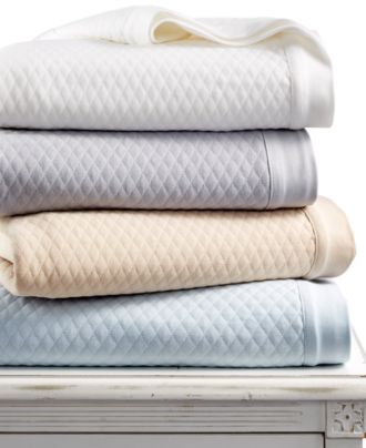 Martha Stewart Collection Quilted Triple Knit Blankets, Only at Macy's ...
