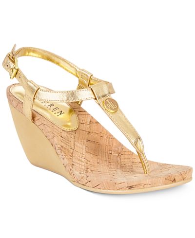 ralph lauren t strap sandals